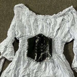 White dress costume with belt